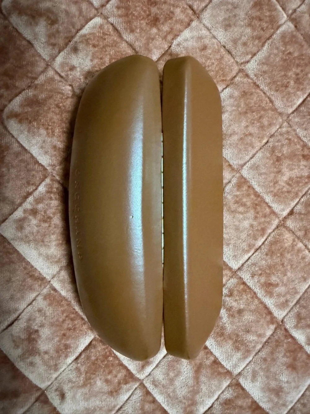 Longchamp Leather Eyewear Case in Cognac euc